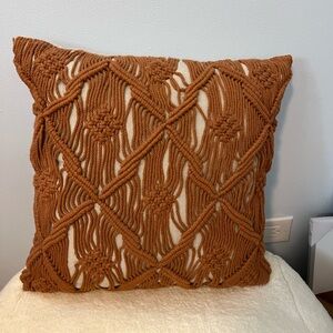 World Market Macrame Throw Pillow